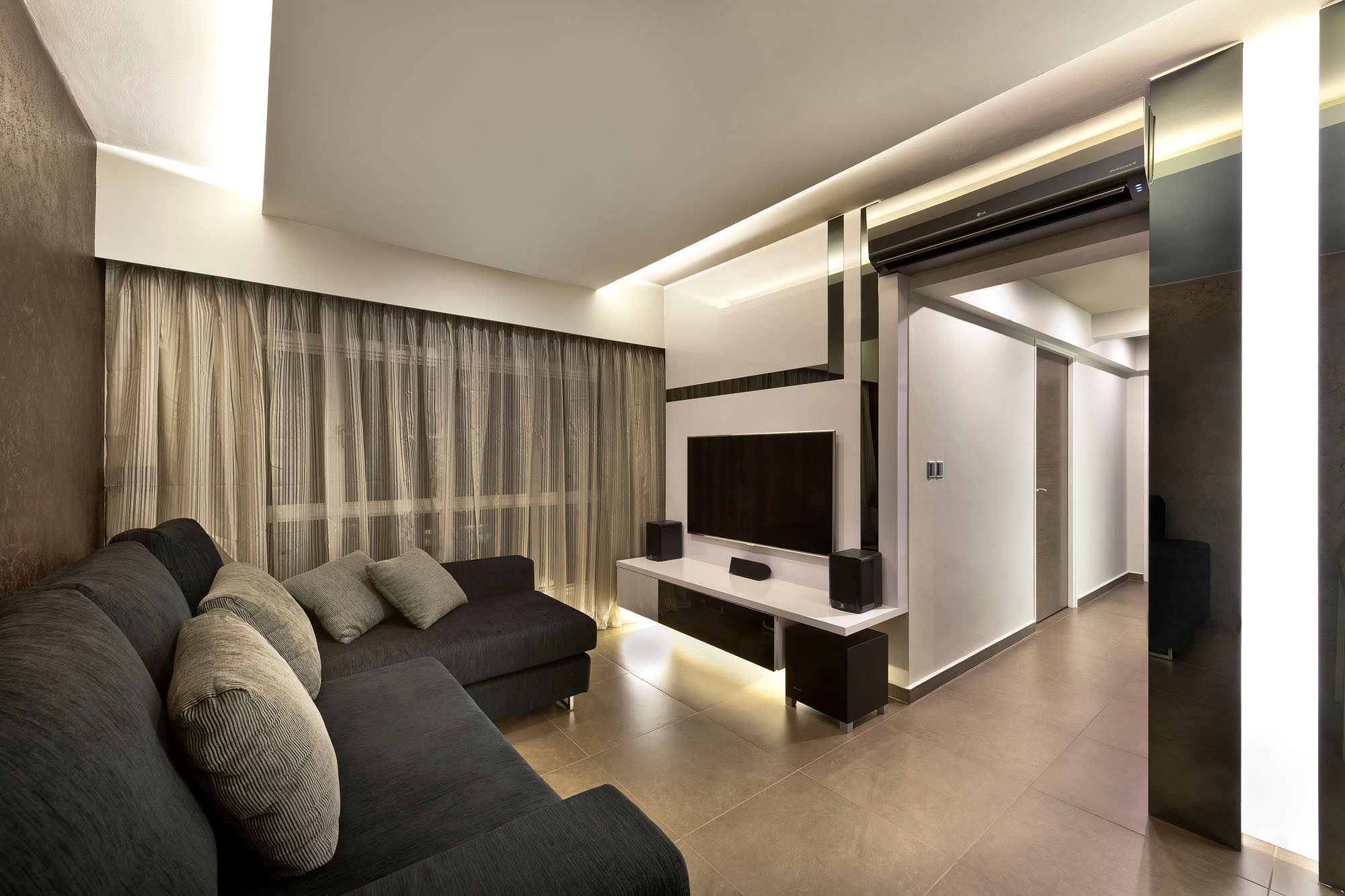 Three Room Hdb Flat With A Dusky Lounge Bar Vibe Home Decor Singapore