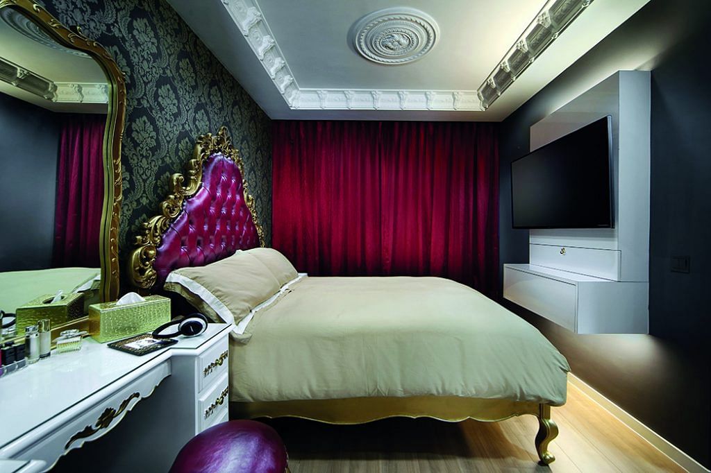 Three-bedroom condo apartment with baroque style interior design