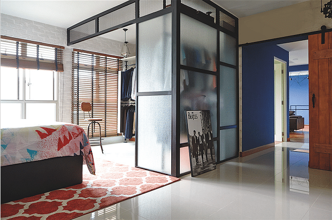 7 Homes With Black Framed Glass Panel Partitions Home Decor Singapore - Glass Partition Wall Cost