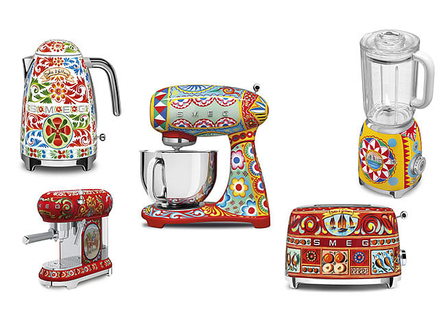 smeg collaboration with dolce and gabbana