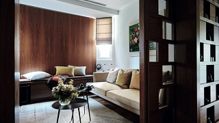 Living room. $400,000 Renovation for this three-bedroom condominium in Pasir Panjang.