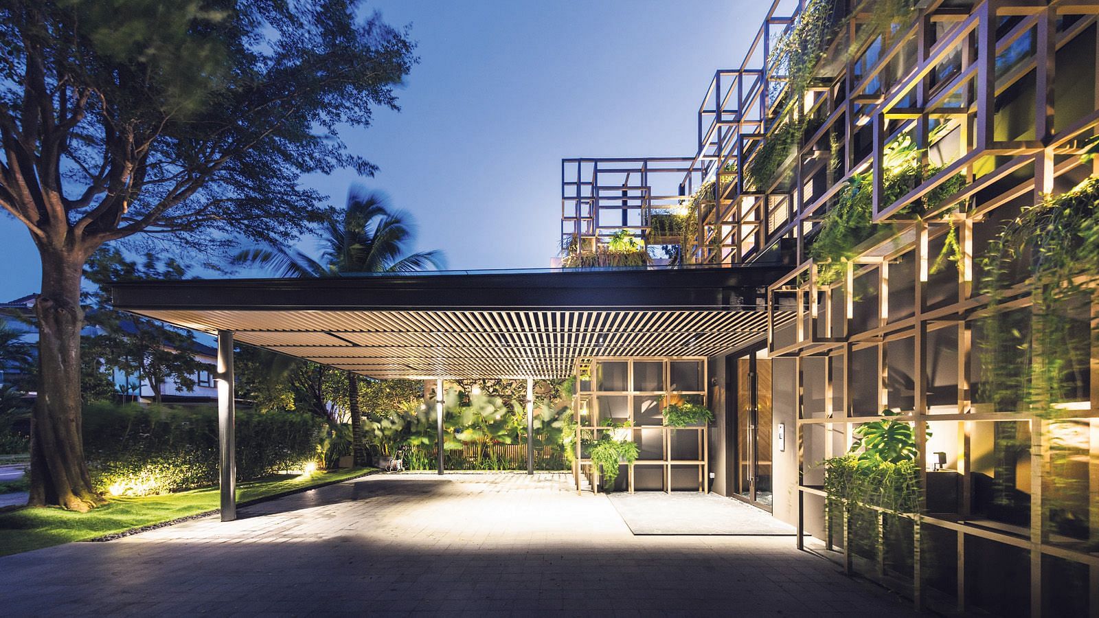 House Tour: Two-storey Sentosa Cove house with a grid-like facade
