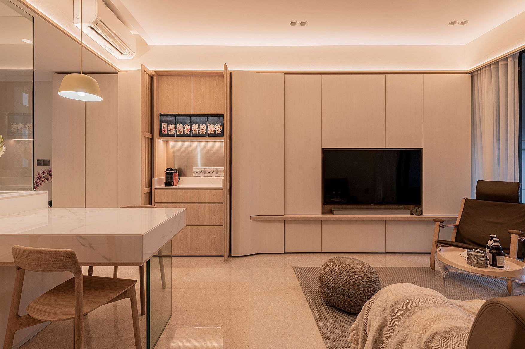 House Tour: Two-bedroom condominium apartment with minimalist and sleek
