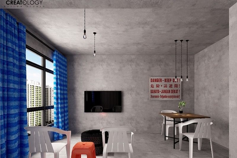 It Doesn T Get More Industrial Chic Than This Construction Site Inspired Home Design Home Decor Singapore