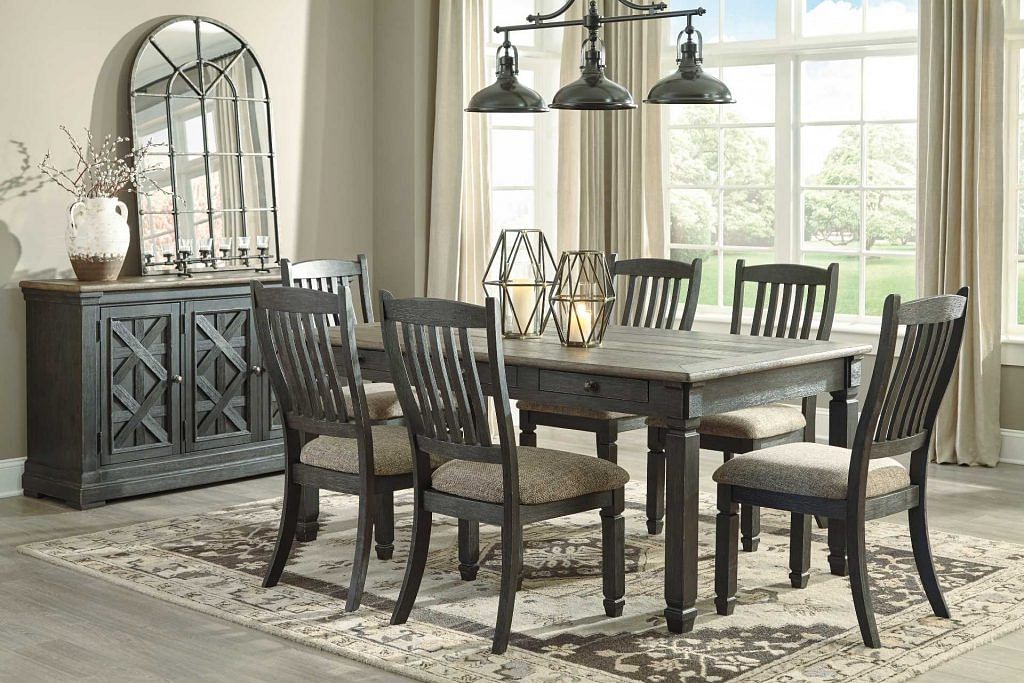 ashley grey dining table