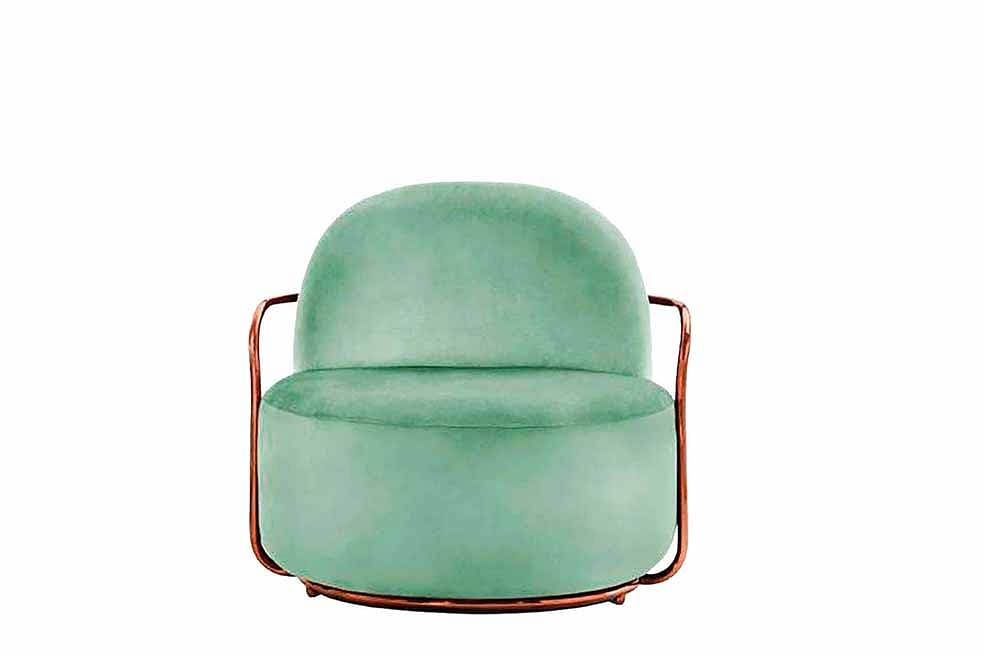 mint green tub chair