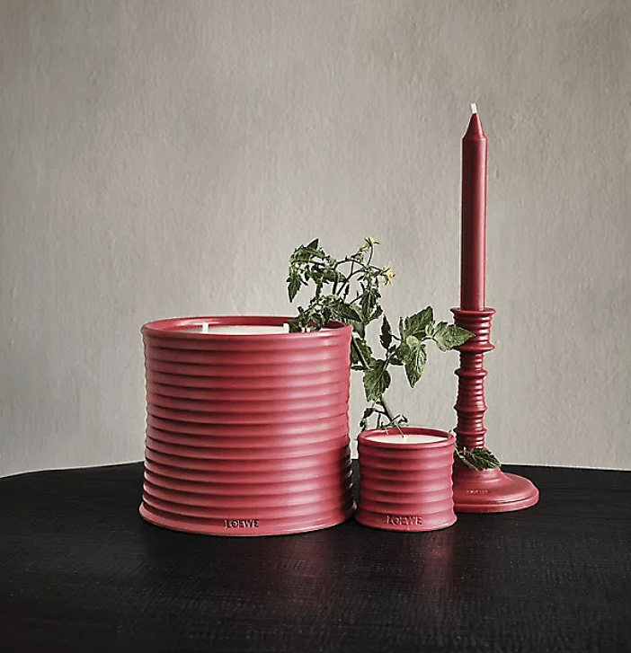 Loewe red tomato leaves scented candle, $130 for 170 grams